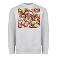 Heather Grey Easter Bunny tumbler Easter Day Heavyweight Sweatshirt - HowdyJamesFarm