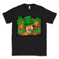 Black st patricks orange cow with leopard background Classic Tee - Jasminsmagicworld