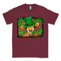 Burgundy st patricks orange cow with leopard background Classic Tee - Jasminsmagicworld