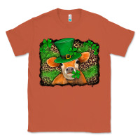 Copper st patricks orange cow with leopard background Classic Tee - Jasminsmagicworld