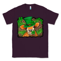 Plum st patricks orange cow with leopard background Classic Tee - Jasminsmagicworld