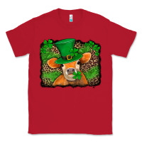 Red st patricks orange cow with leopard background Classic Tee - Jasminsmagicworld