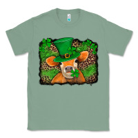 Sage st patricks orange cow with leopard background Classic Tee - Jasminsmagicworld