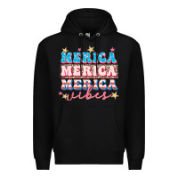 Black Merica vibes Premium Hoodie - FaDigitalArtStudio