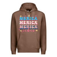 Chestnut Merica vibes Premium Hoodie - FaDigitalArtStudio