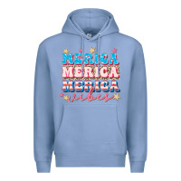 Colony Blue Merica vibes Premium Hoodie - FaDigitalArtStudio