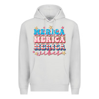 Dove Grey Merica vibes Premium Hoodie - FaDigitalArtStudio
