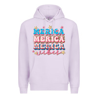 Lilac Merica vibes Premium Hoodie - FaDigitalArtStudio