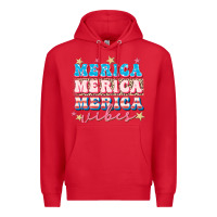 Red Merica vibes Premium Hoodie - FaDigitalArtStudio