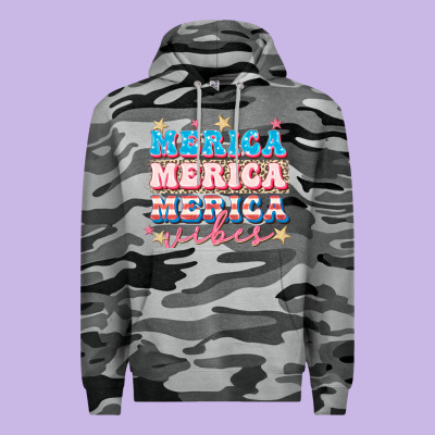 Merica Vibes Premium Hoodie Designed By Fadigitalartstudio