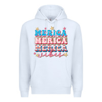 White Merica vibes Premium Hoodie - FaDigitalArtStudio