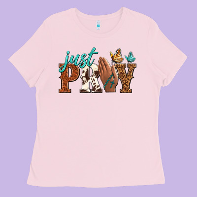 Just Pray Ladies Tee Designed By Nancycooperartshop