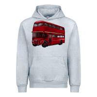 Heather Grey double decker bus Urban Hoodie - Artiststas