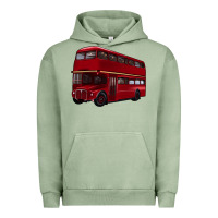 Pigment Oil Green double decker bus Urban Hoodie - Artiststas
