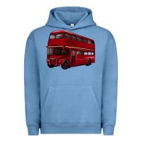 Pigment Pebble Blue double decker bus Urban Hoodie - Artiststas