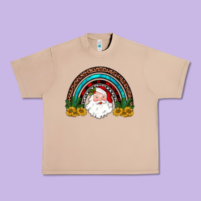 Santa Rainbow Urban Heavy Tee Designed By Jahusdesignshop