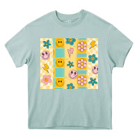 Arona retro daisy Heavy Core Tee - MaliasSmallBusiness