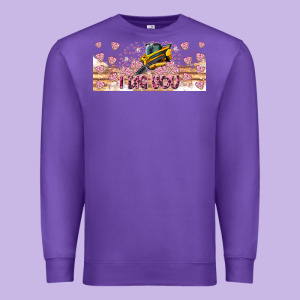 I Dig You Valentine 16oz Premium Sweatshirt Designed By Cowhidedigitalart