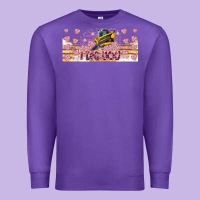 I Dig You Valentine 16oz Premium Sweatshirt Designed By Cowhidedigitalart