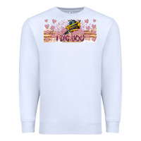 White I Dig You Valentine 16oz Premium Sweatshirt - CowhideDigitalArt