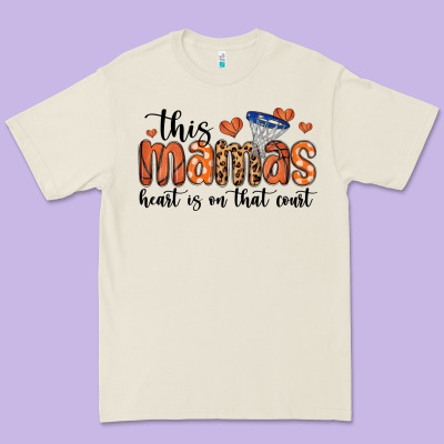 This Mamas Heart Is On That Court Premium Tee Designed By Maliassmallbusiness