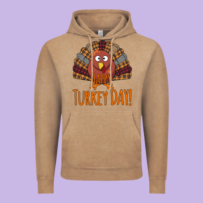Happy Turkey Day - Thanksgiving Party Vintage Hoodie Designed By Bettercallsaul