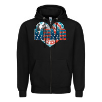 Black American Mama heart Zipper Hoodie - FaDigitalArtStudio
