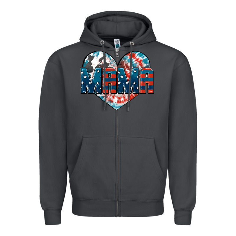 American Mama Heart Zipper Hoodie by FaDigitalArtStudio | Teevron