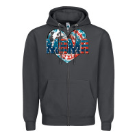 Smoke American Mama heart Zipper Hoodie - FaDigitalArtStudio