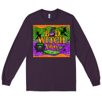 Plum Bad witch vibes Long Sleeve Tee - NancyCooperArtShop