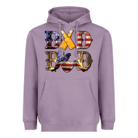 Lavender American Flag Dad Bod Heavyweight Hoodie - LillyAllenDesigns