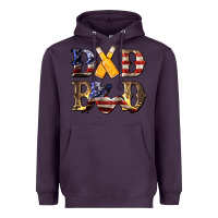 Plum American Flag Dad Bod Heavyweight Hoodie - LillyAllenDesigns
