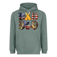 Sage American Flag Dad Bod Heavyweight Hoodie - LillyAllenDesigns