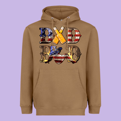 American Flag Dad Bod Heavyweight Hoodie Designed By Lillyallendesigns