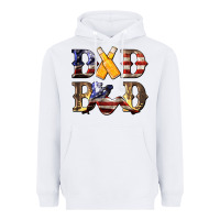 White American Flag Dad Bod Heavyweight Hoodie - LillyAllenDesigns
