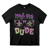 Black mardi gras dude Heavy Core Tee - MaliasSmallBusiness