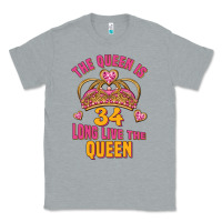 Heather Grey the queen is 34 long live the queen Classic Tee - Jasminsmagicworld