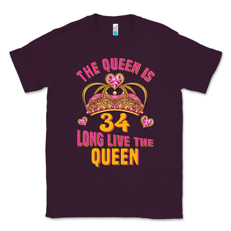 The Queen Is 34 Long Live The Queen Classic Tee by Jasminsmagicworld | Teevron