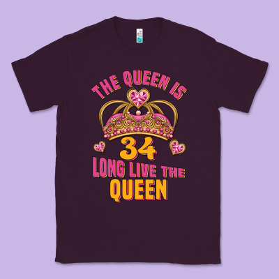 The Queen Is 34 Long Live The Queen Classic Tee Designed By Jasminsmagicworld