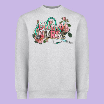 Blessed Nurse Heavyweight Sweatshirt Designed By Cowgirlartshop