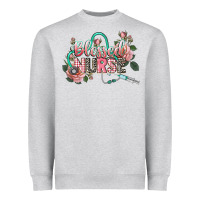 Heather Grey Blessed Nurse Heavyweight Sweatshirt - CowGirlArtShop