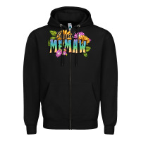 Black Blessed memaw Mother's Day Zipper Hoodie - FaDigitalArtStudio