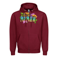 Burgundy Blessed memaw Mother's Day Zipper Hoodie - FaDigitalArtStudio