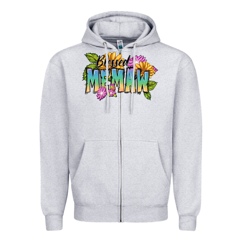 Blessed Memaw Mother's Day Zipper Hoodie by FaDigitalArtStudio | Teevron