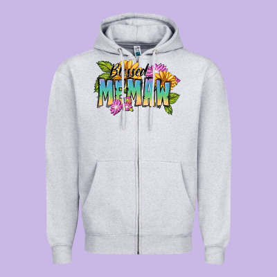 Blessed Memaw Mother's Day Zipper Hoodie Designed By Fadigitalartstudio
