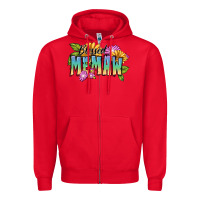 Red Blessed memaw Mother's Day Zipper Hoodie - FaDigitalArtStudio