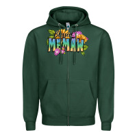 Sports Green Blessed memaw Mother's Day Zipper Hoodie - FaDigitalArtStudio