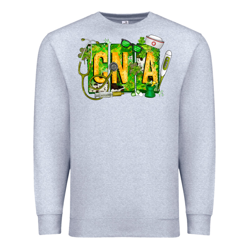 St. Patricks Day Cna Premium Sweatshirt by CowhideDigitalArt | Teevron