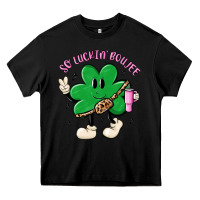 Black so luckin boujee Heavy Core Tee - MaliasSmallBusiness