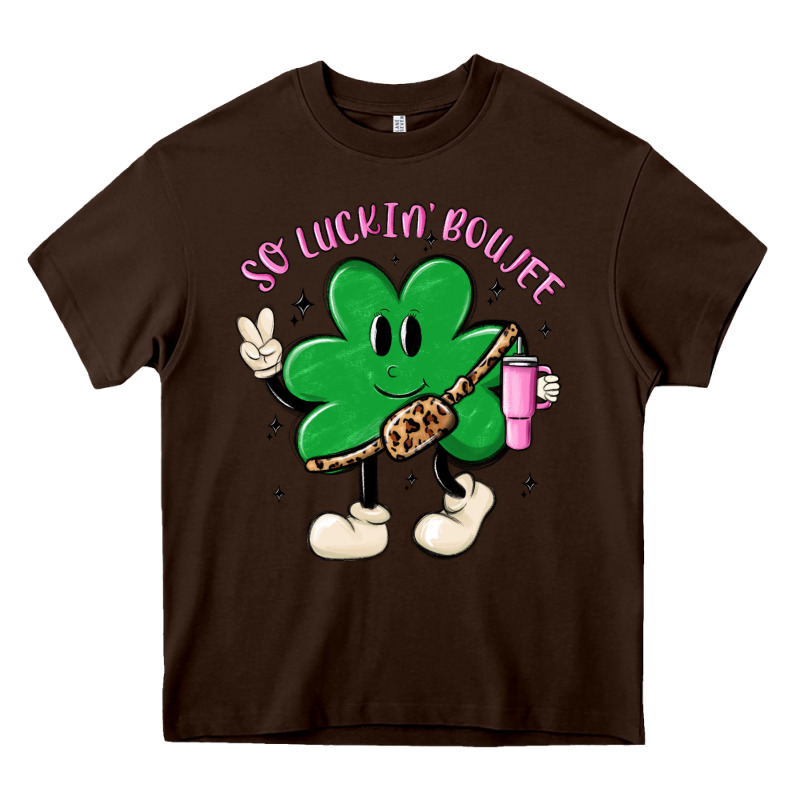 So Luckin Boujee Heavy Core Tee by MaliasSmallBusiness | Teevron
